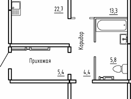 Продается 2-комнатная квартира ЖК Самоцветы, Бирюза дом 1, 71.2  м&sup2;, 6700000 рублей