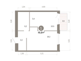 Продается 1-комнатная квартира ЖК Город на озере, 46.77  м&sup2;, 11790000 рублей