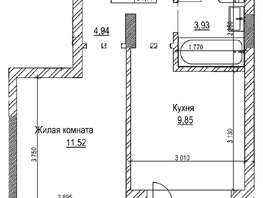 Продается 1-комнатная квартира ЖК Комсомольский проспект, дом 2, 30.2  м&sup2;, 7320000 рублей