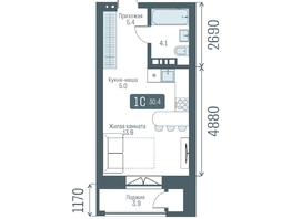 Продается 1-комнатная квартира  Кварталы Немировича, 2 очередь, 30.4  м&sup2;, 5254500 рублей