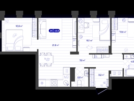 Продается 3-комнатная квартира ЖК Баланс, 4 очередь, 68.82  м&sup2;, 11200000 рублей