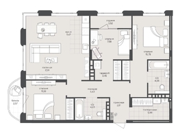 Продается 3-комнатная квартира ЖК Новый Кедровый, дом 2, 94.91  м&sup2;, 15900000 рублей