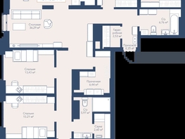 Продается 4-комнатная квартира ЖК Виларт, дом 2, 158.19  м&sup2;, 30030000 рублей