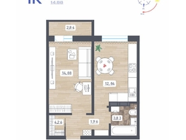 Продается 1-комнатная квартира ЖК Радуга Сибири, дом 10, 39.19  м&sup2;, 4752800 рублей