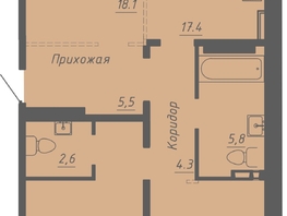 Продается 3-комнатная квартира ЖК Гильдия, 87.6  м&sup2;, 8900000 рублей