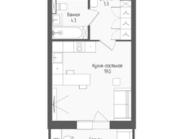 Продается Студия ЖК Тетрис, корпус 2, 30.2  м&sup2;, 6471000 рублей
