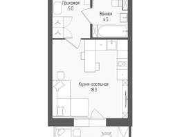 Продается Студия ЖК Тетрис, корпус 2, 29.1  м&sup2;, 6343000 рублей