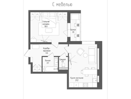 Продается 2-комнатная квартира ЖК Тетрис, корпус 2, 57.2  м&sup2;, 9923000 рублей