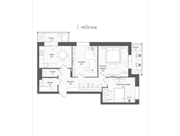 Продается 3-комнатная квартира ЖК Тетрис, корпус 2, 76.8  м&sup2;, 14374500 рублей