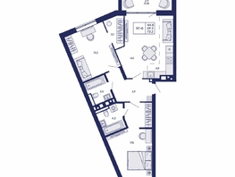 Продается 3-комнатная квартира ЖК Горизонт, дом 2, 72.2  м&sup2;, 10500000 рублей