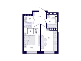 Продается 1-комнатная квартира ЖК Цитатум, 37.5  м&sup2;, 7300000 рублей