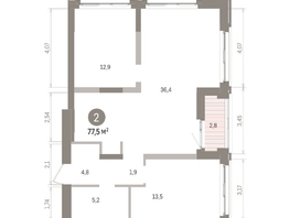 Продается 2-комнатная квартира ЖК Европейский берег, дом 32, 77.48  м&sup2;, 13860000 рублей