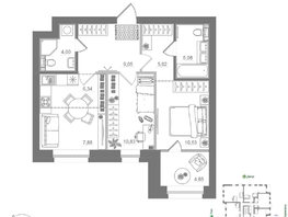 Продается 2-комнатная квартира ЖК Спектр, дом 10, 63.49  м&sup2;, 11518000 рублей