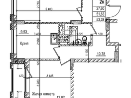 Продается 2-комнатная квартира ЖК Чернышевский, корп 3.3, 51.6  м&sup2;, 10800000 рублей