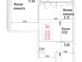 Продается 1-комнатная квартира ЖК Чернышевский, корп 4.1, 36.5  м&sup2;, 8940000 рублей