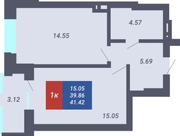 Продается 1-комнатная квартира ЧКАЛОВ, дом 2, 39.86 м², 3750029 рублей