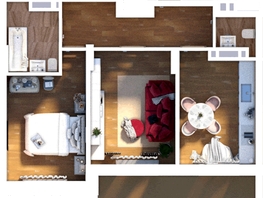 Продается 2-комнатная квартира БИРЮЗОВАЯ ЖЕМЧУЖИНА, 54.71 м², 7000035 рублей