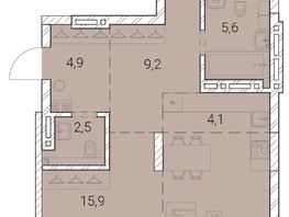 Продается 2-комнатная квартира ЖК Тайм Сквер, 89.4  м², 14168700 рублей