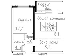 Продается 2-комнатная квартира ЖК Фламинго, дом 20, 50.4  м², 5000000 рублей