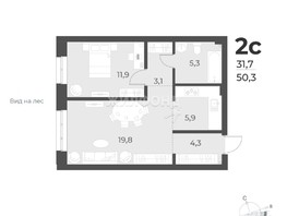 Продается 2-комнатная квартира ЖК Новелла, 50.3  м², 8200000 рублей