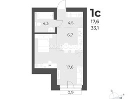 Продается 1-комнатная квартира ЖК Новелла, 35.7  м², 6600000 рублей
