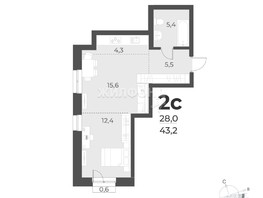 Продается 2-комнатная квартира ЖК Новелла, 55.9  м², 9800000 рублей