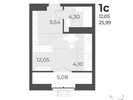 Продается 1-комнатная квартира ЖК Рафинад, дом 2, 55.9  м², 6750000 рублей