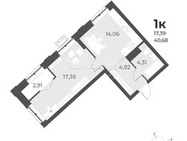 Продается 1-комнатная квартира ЖК Рафинад, дом 1, 30.7  м², 4430000 рублей