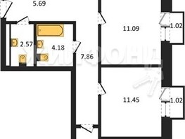 Продается 3-комнатная квартира ЖК Расцветай на Красном, дом 10, 82.69  м², 14850000 рублей