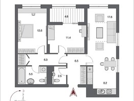 Продается 3-комнатная квартира ЖК Дом Нобель, 72.8  м², 16950000 рублей