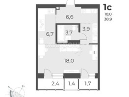Продается 1-комнатная квартира ЖК Нормандия-Неман, дом 2, 37.4  м², 6650000 рублей