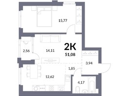 Продается 2-комнатная квартира ЖК Горская Лагуна, корпус 2, 53.74  м², 10600000 рублей