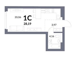 Продается Студия ЖК Горская Лагуна, корпус 2, 28.19  м², 7500000 рублей