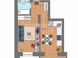 Продается 1-комнатная квартира ЖК Smart Avenue (Смарт Авеню), 37.6  м², 5400000 рублей