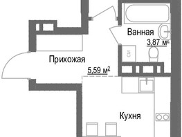Продается 1-комнатная квартира ЖК Чкалов, дом 7, 45.19  м², 6914070 рублей