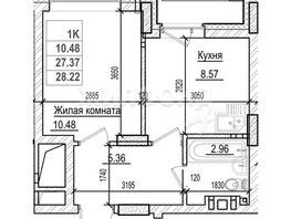 Продается 1-комнатная квартира ЖК Чернышевский, корп 3.1, 27.3  м², 5410000 рублей