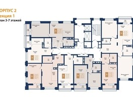 Продается 1-комнатная квартира ЖК Легендарный-Северный, дом 2, 56.73  м², 7572000 рублей