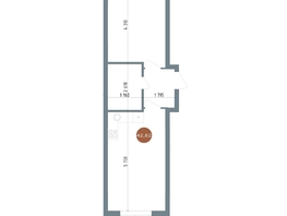 Продается 2-комнатная квартира ЖК 19/56 Кварталы Телецентра, сек 6, 42.62 м², 7290000 рублей
