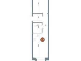 Продается 2-комнатная квартира ЖК 19/56 Кварталы Телецентра, сек 6, 37.88  м², 7780000 рублей