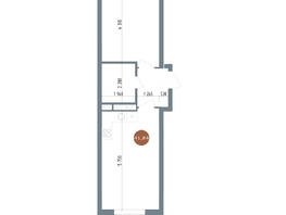 Продается 2-комнатная квартира ЖК 19/56 Кварталы Телецентра, сек 6, 41.84  м², 7950000 рублей