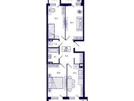 Продается 3-комнатная квартира ЖК Gorizont (Горизонт), дом 1, 82 м², 10500000 рублей