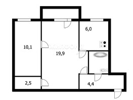 Продается 2-комнатная квартира Римского-Корсакова ул, 46  м², 4550000 рублей