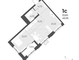 Продается 1-комнатная квартира ЖК Рафинад, дом 1, 34.3  м², 4950000 рублей