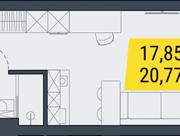 Продается Студия АК Land Lord (Ленд Лорд), 20.77  м², 4569400 рублей