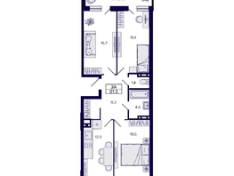 Продается 3-комнатная квартира ЖК Gorizont (Горизонт), 81.3  м², 9990000 рублей