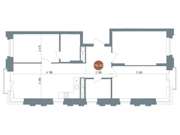 Продается 4-комнатная квартира ЖК 19/56 Кварталы Телецентра, сек 4, 78.42  м², 13000000 рублей