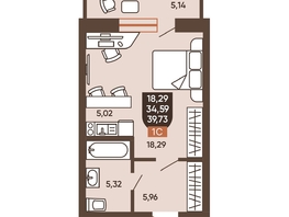 Продается Студия ЖК Ермак, 39.73  м², 4720000 рублей