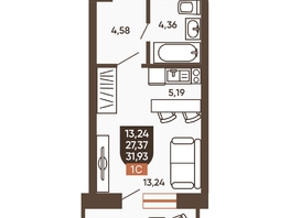 Продается Студия ЖК Ермак, 31.93  м², 3930000 рублей