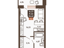 Продается Студия ЖК Ермак, 36.62  м², 4670000 рублей