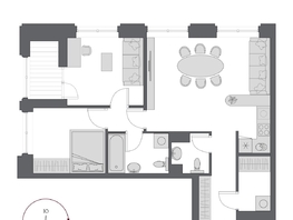 Продается 3-комнатная квартира ЖК Дом Нобель, 70.5  м², 16500000 рублей